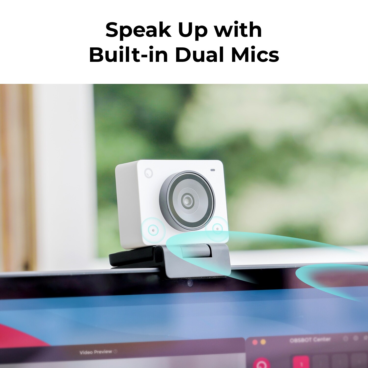OBSBOT Meet 2 4K AI-Powered Webcam Cloud White OWW-2311-CE
