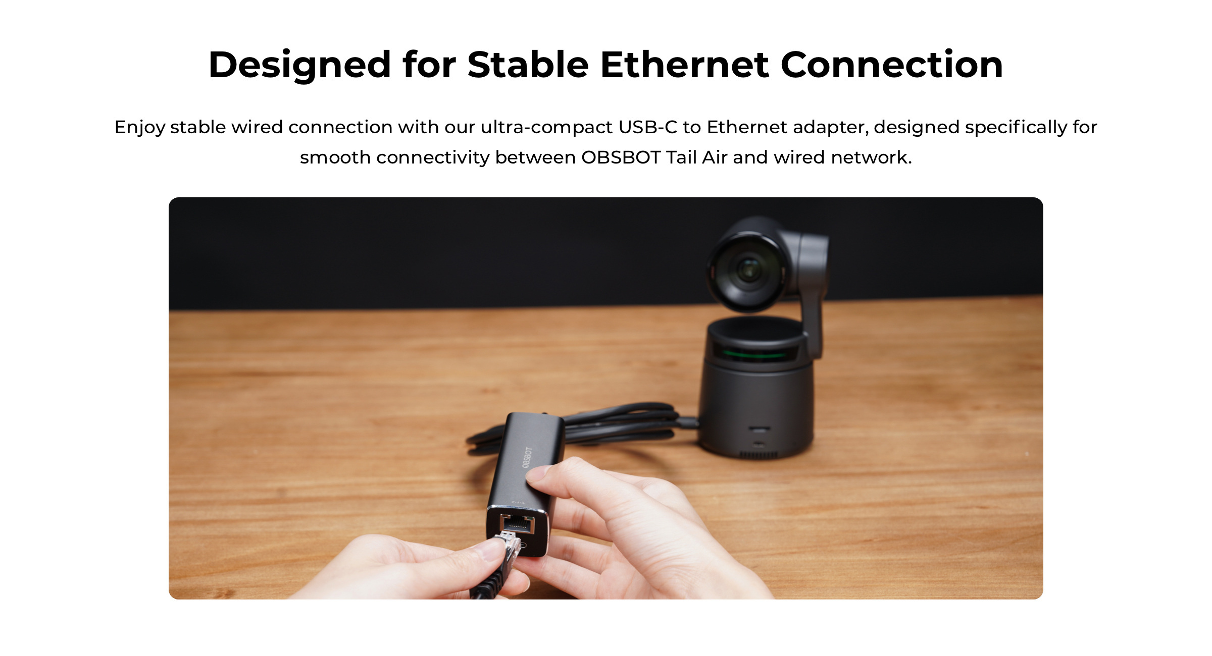 OBSBOT Store - USB-C to Ethernet Adapter