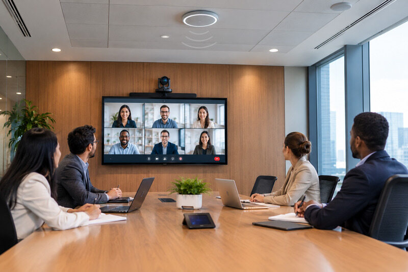boardroom av camera ceiling microphone