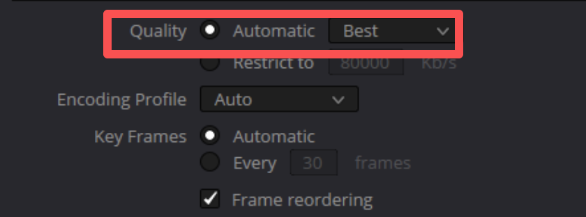 davinci video quality
