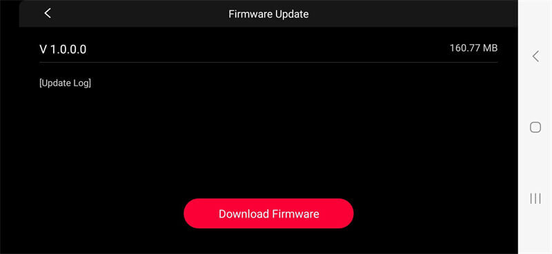 firmware update via obsbot start app step 3