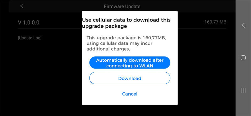 firmware update via obsbot start app notification
