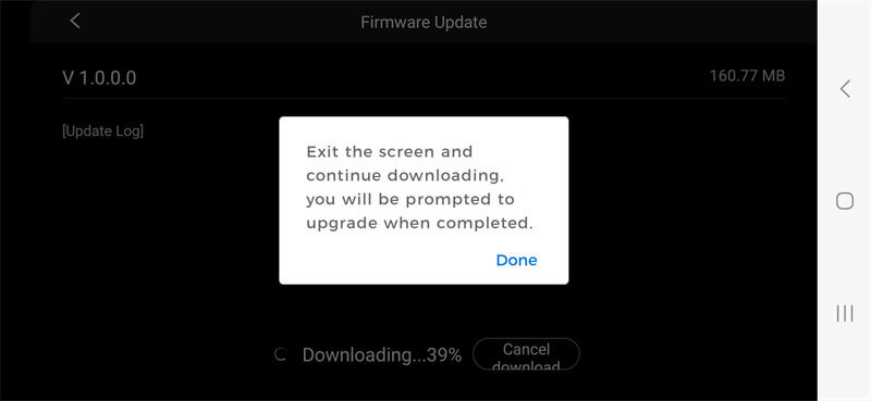 firmware update via obsbot start app step 4