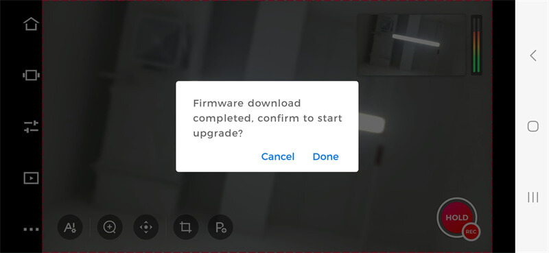 firmware update via obsbot start app step 6