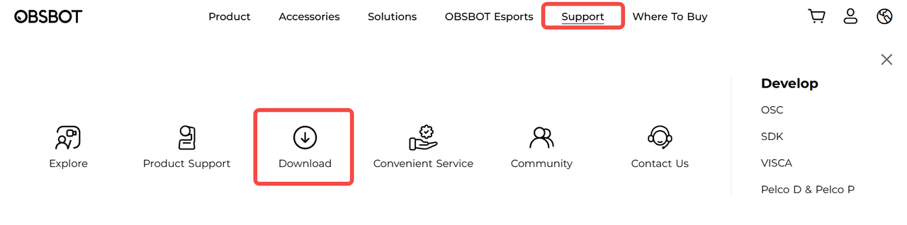 find download button