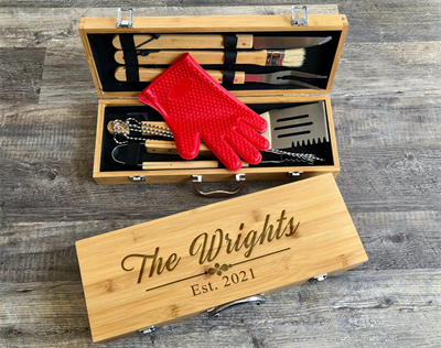 first anniversary gifts personalized bbq set