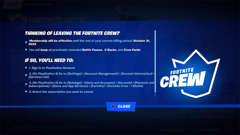 fortnite crew subscription