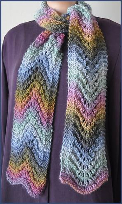 hand knit scarf