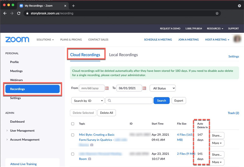 how to find zoom recordings(1)