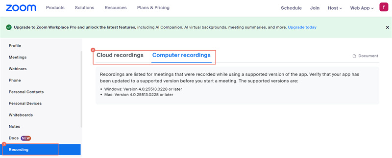 how to find zoom recordings(2)