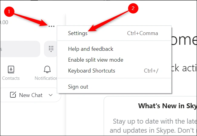 click three dots then click settings