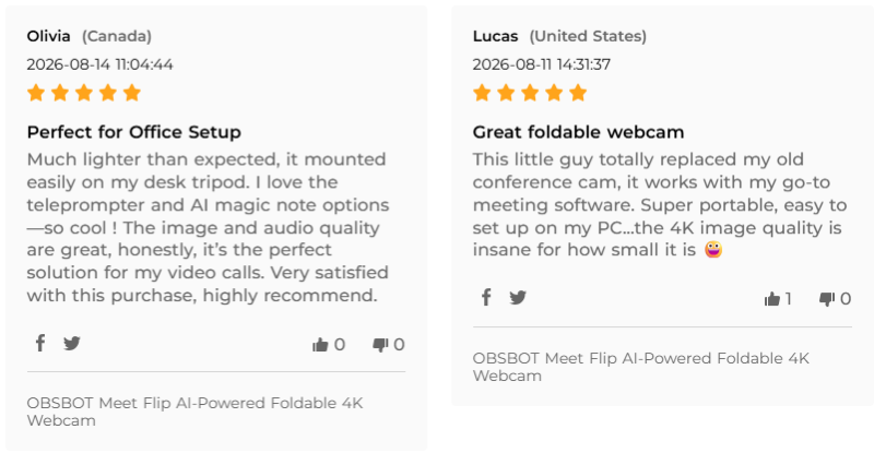 obsbot meet flip user review
