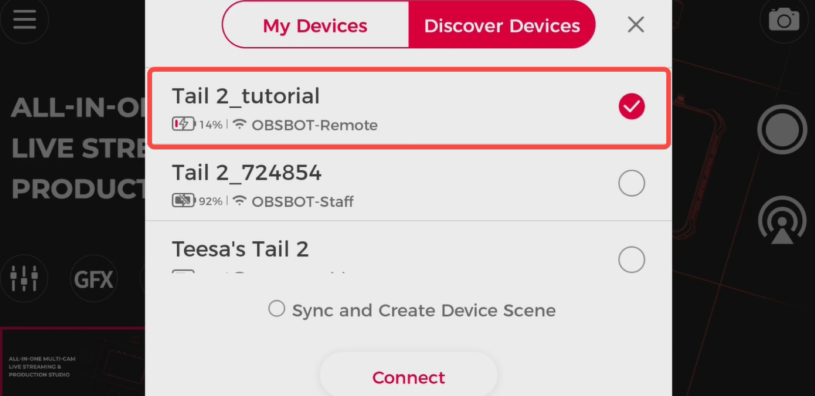 connect obsbot devices with talent 2 image 13