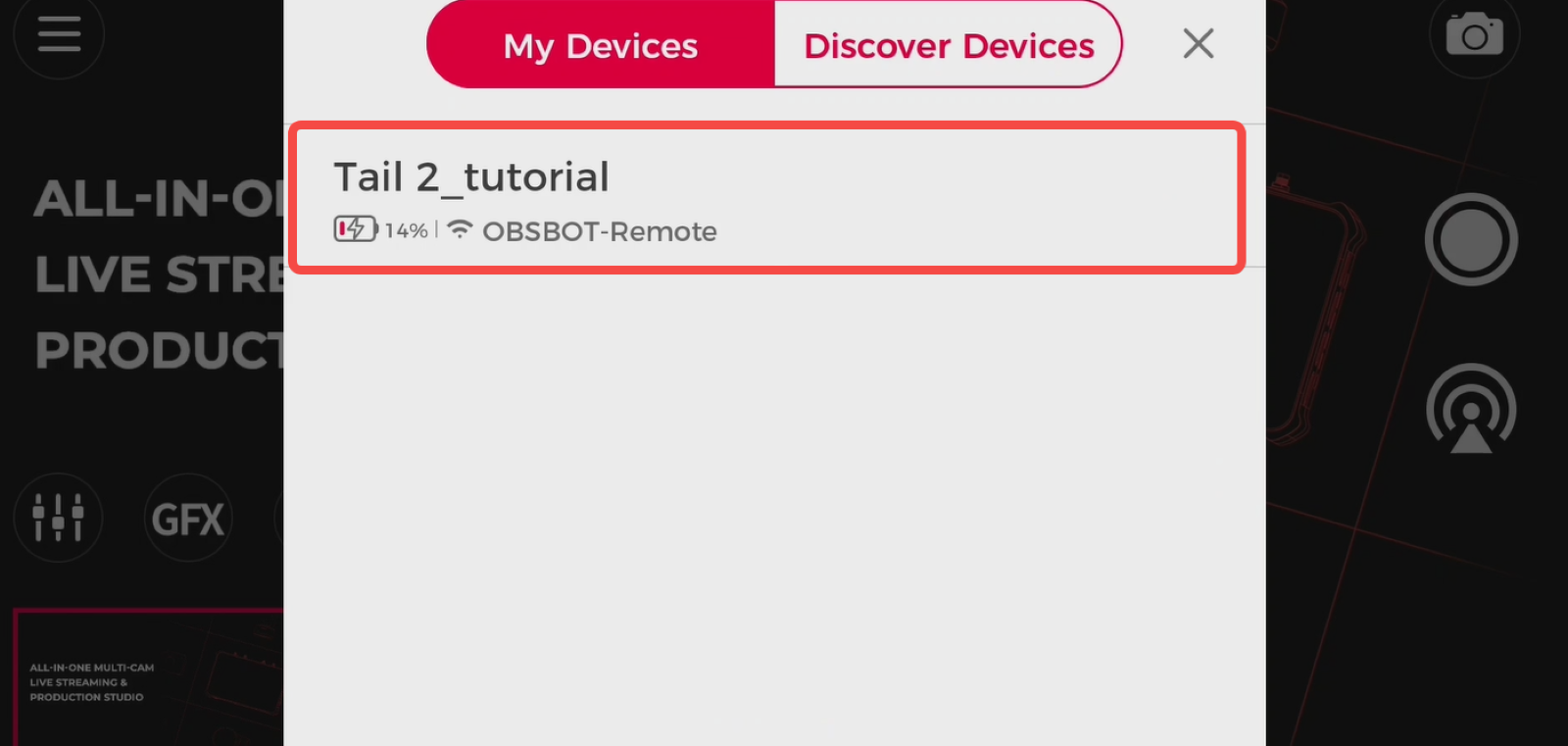connect obsbot devices with talent 2 image 14