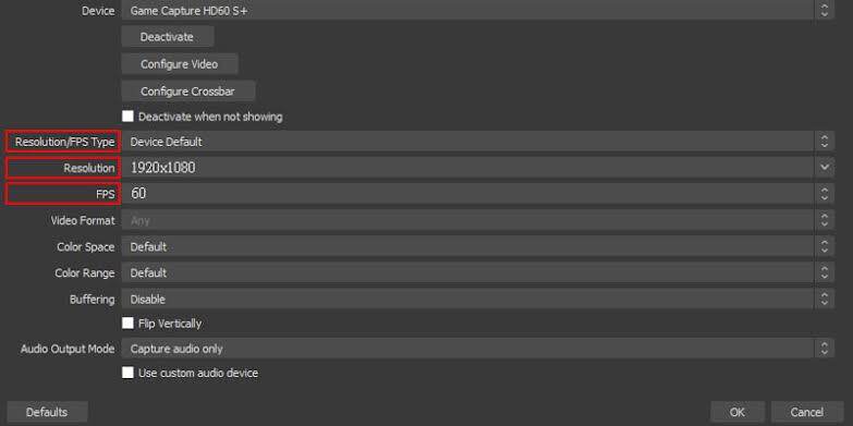 obs device menu
