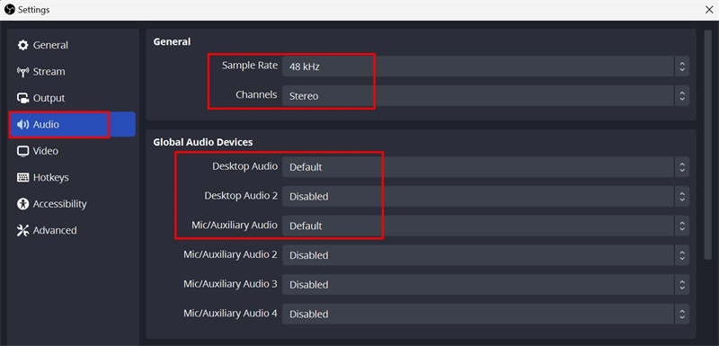 record gaming videos for youtube obs studio audio setting