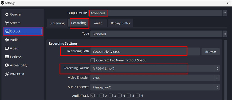 record gaming videos for youtube obs studio output setting