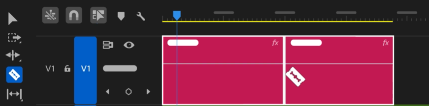 use razer tool to cut clips