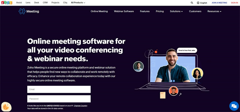 video conferencing software Zoho Meeting