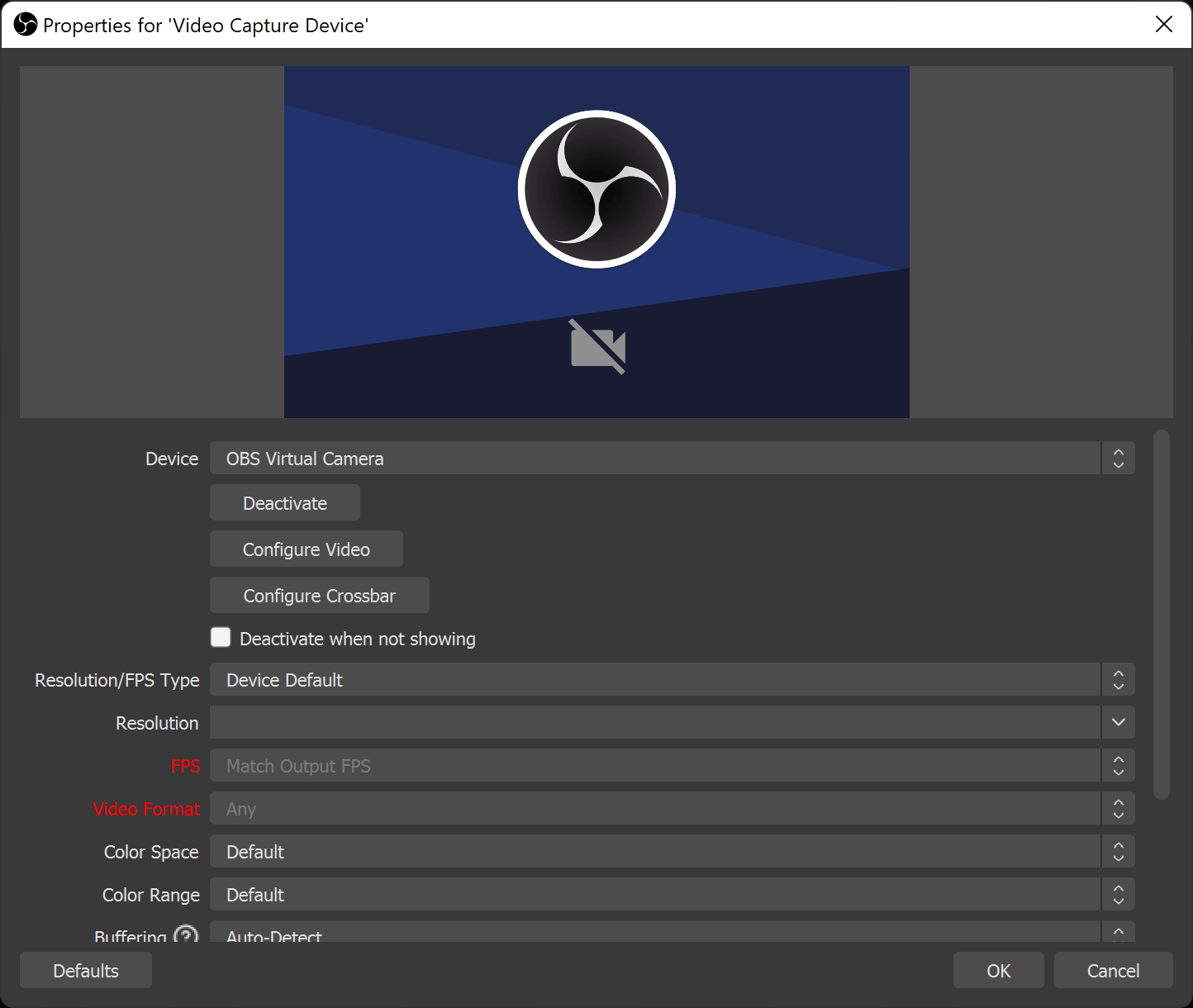 OBS Video Capture Device