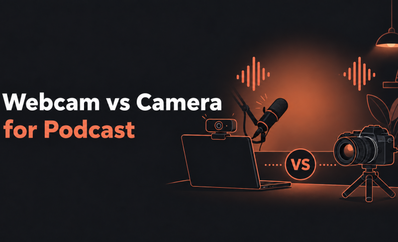 webcam vs camera for podcast cover image